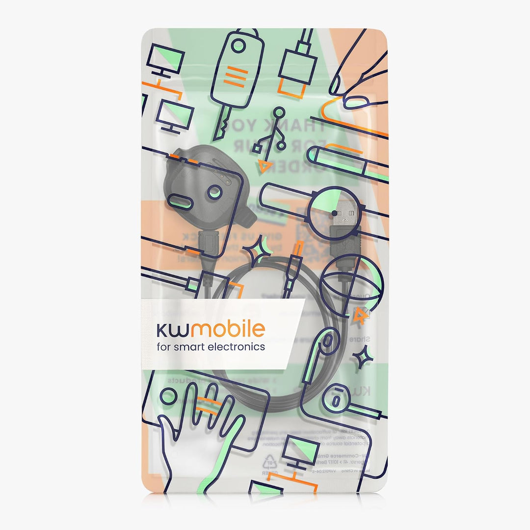 kwmobile USB Kabel Charger kompatibel mit Garmin Forerunner 10/15 Ladekabel - Smart Watch Ersatzkabe