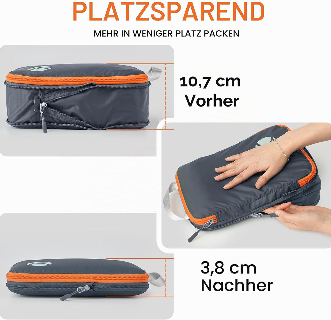 Cipway Kompression Koffer Organizer Set für Rucksack ，Ultraleichte Packtaschen Compression Packing C