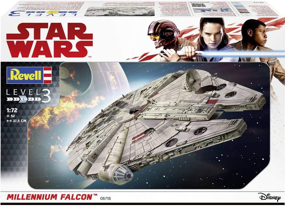 Revell 6718 Star Wars Han Solo 06718 Millenium Falcon Science Fiction Bausatz, 1:72 Scale