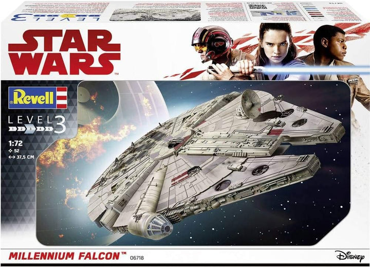 Revell 6718 Star Wars Han Solo 06718 Millenium Falcon Science Fiction Bausatz, 1:72 Scale