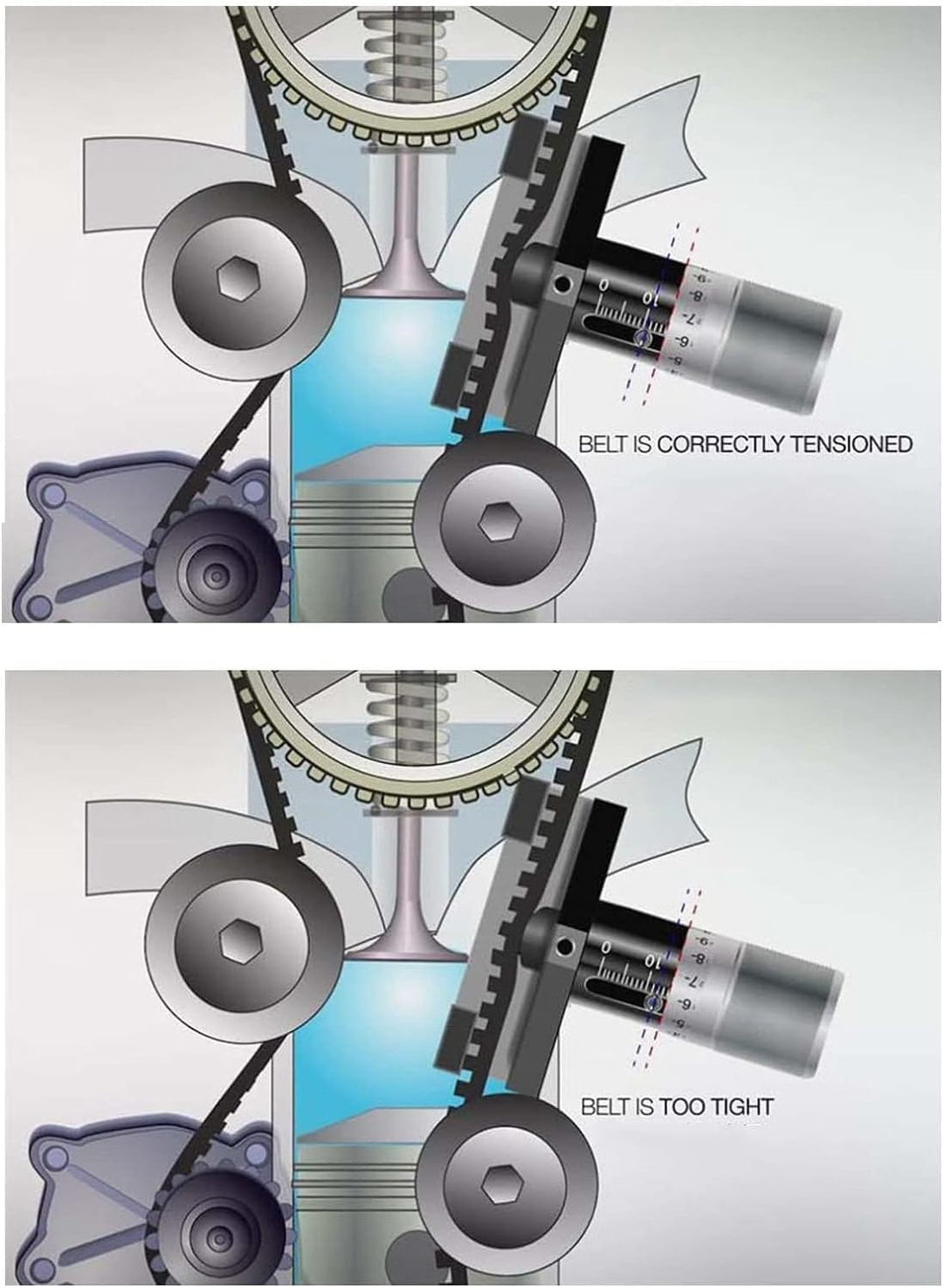 Riemenspannungsmesser Riemenspannungserkennung Autoreparaturwerkzeug Zahnriemenspannungsmesser Teste
