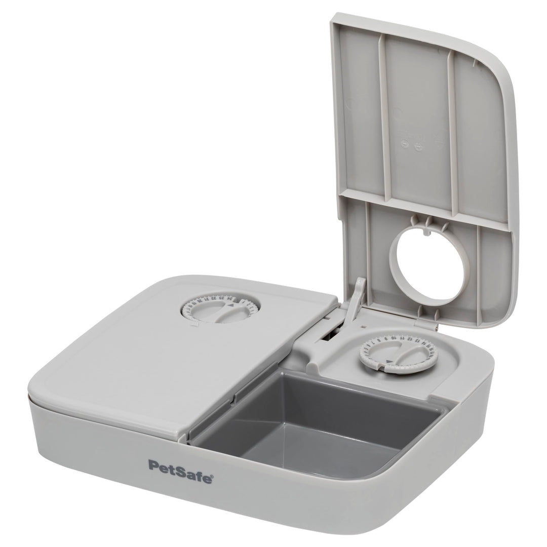 PetSafe Futterautomat für 2 Mahlzeiten, Integrierte Schaltuhren, BPA-freier Futternapf, Für Trockenf