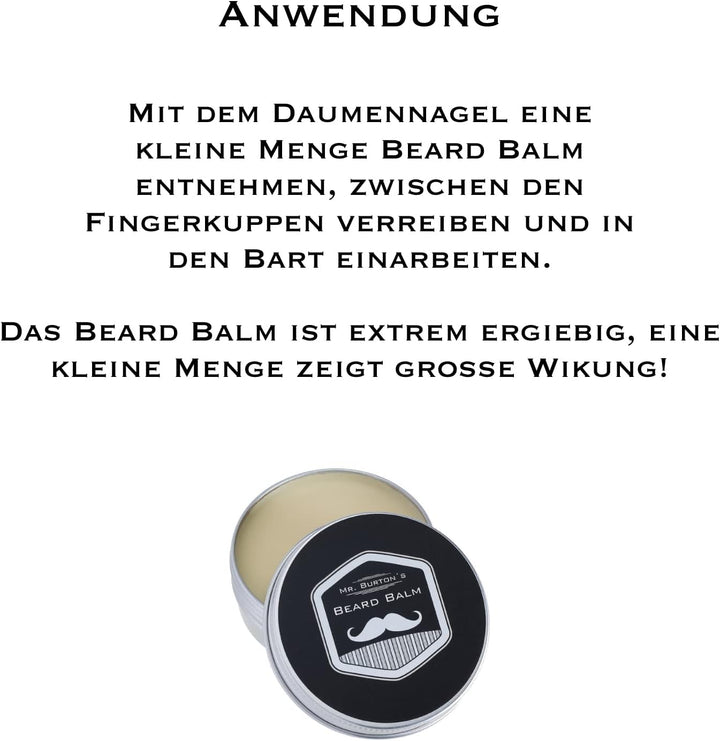Mr. Burton´s Beard Balm pure 60g für die perfekte Bartpflege unser Bartbalsam vereinigt Styling + Pf
