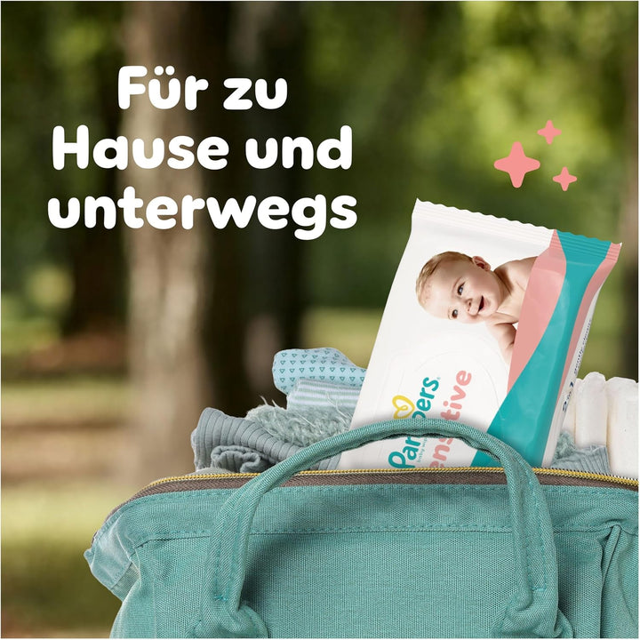 Pampers Sensitive Baby-Feuchttücher, 12 Packungen mit 80 Feuchttüchern = 960 Baby-Feuchttücher, 2-in