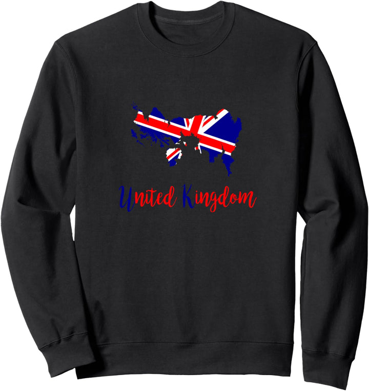 Vereinigtes Königreich Karte Flagge Sweatshirt