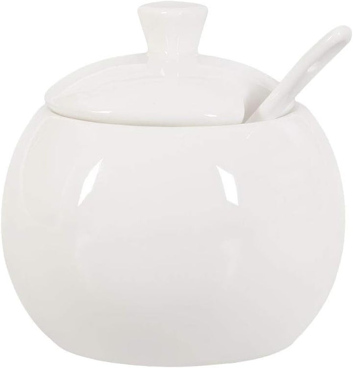 Buchensee Milchkännchen und Zuckerdose, Fine Bone China Porzellan, weiss
