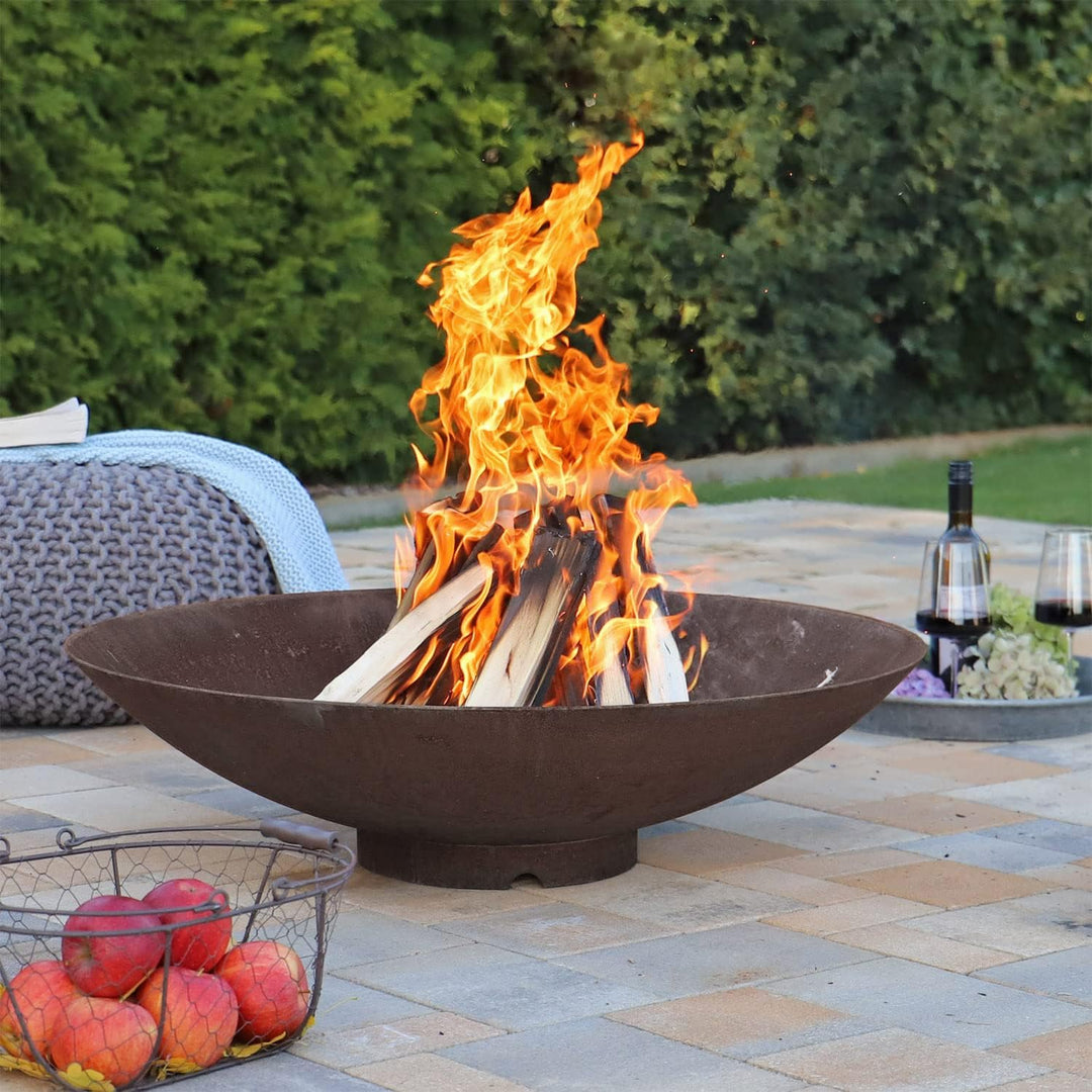 CLGarden Design Feuerschale rund 80 cm aus 2,5 mm Cortenstahl Garten Feuerstelle 80cm extra robust Ø