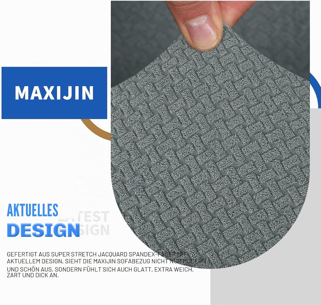 MAXIJIN Creative Jacquard Couchbezüge für 2-Sitzer, Super Stretch rutschfeste Liebessitz Sofabezug f
