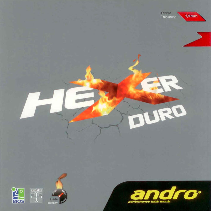 ANDRO Belag Hexer Duro Schwarz 2,1 mm, Schwarz 2,1 mm
