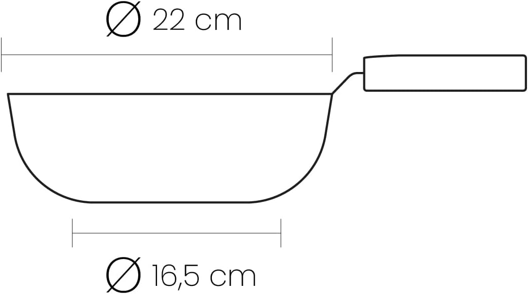 IBILI - Pfanne Natura, 22 cm, Aluminium, Anti-Haft-Beschichtung im Stein-Stil, geeignet für Induktio