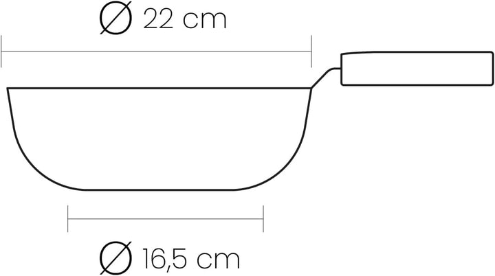 IBILI - Pfanne Natura, 22 cm, Aluminium, Anti-Haft-Beschichtung im Stein-Stil, geeignet für Induktio