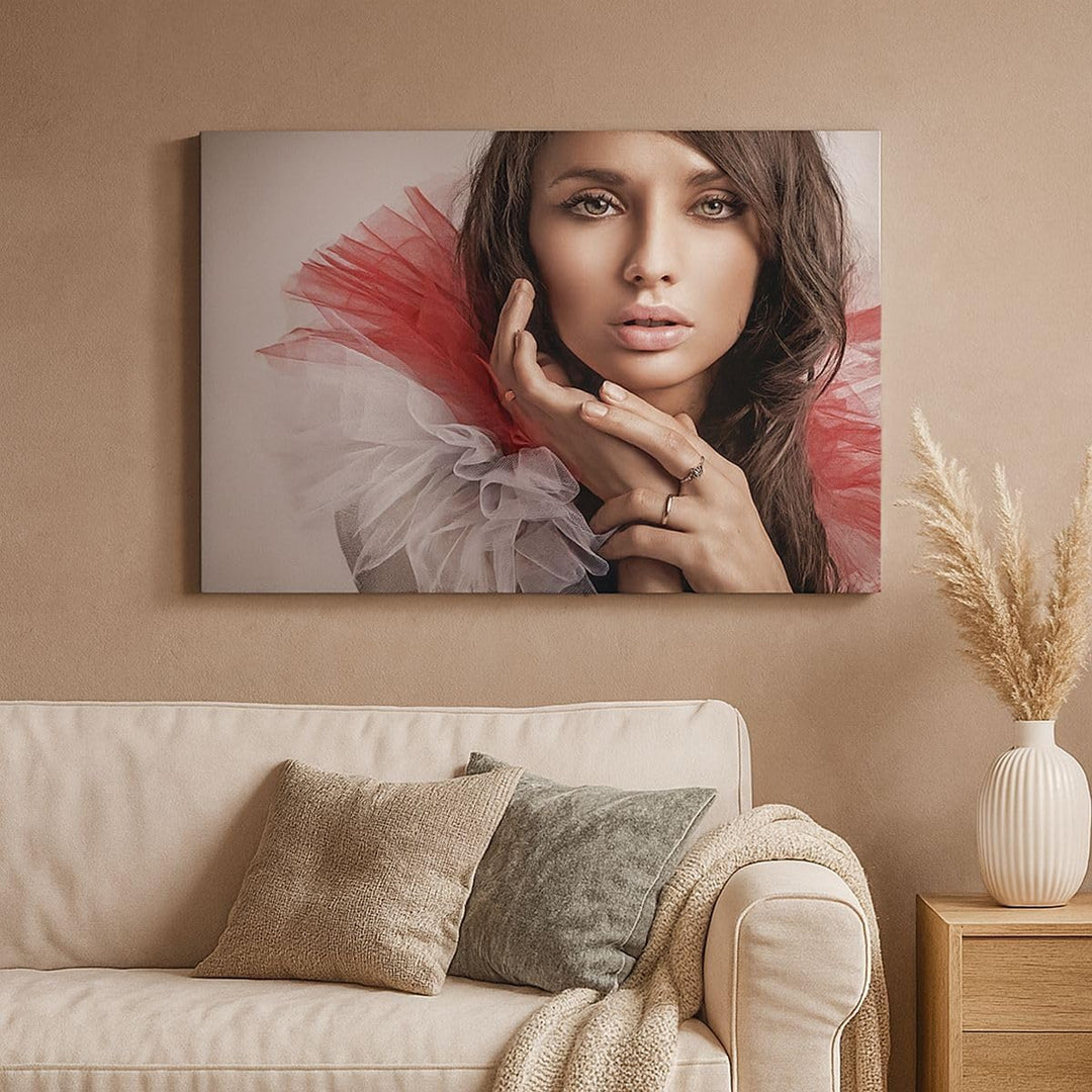 Bilder auf Leinwand 100x70cm Leinwandbild Schönheit kleid mode modell Gross Wanddeko Bild Schlafzimm