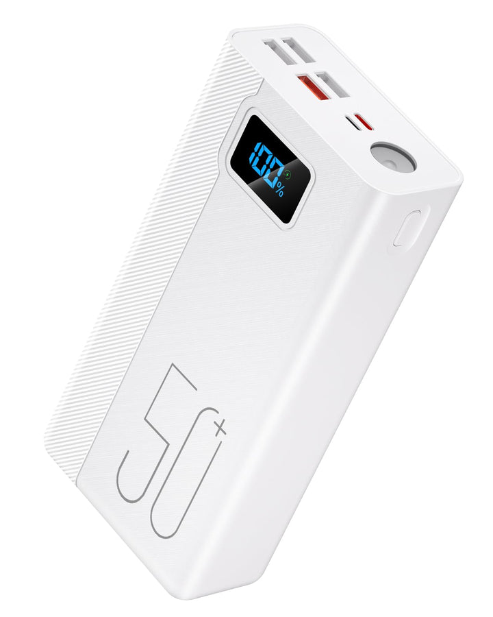 50000mAh Power Bank：Externer Akku mit grosser Kapazität, 22,5W Schnellladung sowie 5 Ausgängen und 3