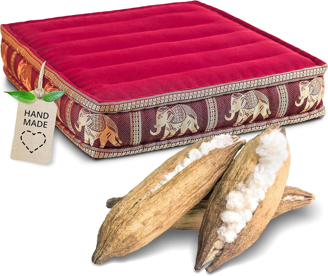 Livasia Sitzkissen Boden Thaiseide, Bodenkissen Indoor/Outdoor, Meditationskissen Yogakissen, Stuhla