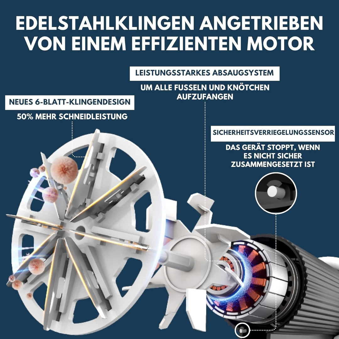 Fusselrasierer elektrisch aufladbar für Kleidung – Fusselentferner & Pilling-Rasierer mit 3 Geschwin