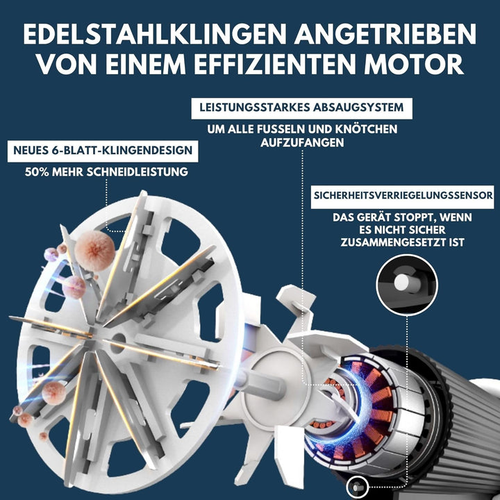 Fusselrasierer elektrisch aufladbar für Kleidung – Fusselentferner & Pilling-Rasierer mit 3 Geschwin