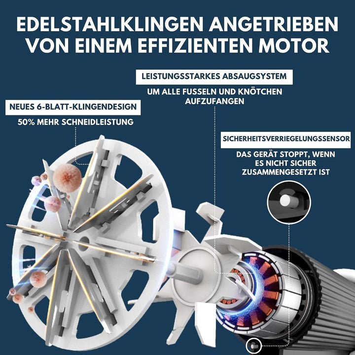 Fusselrasierer elektrisch aufladbar für Kleidung – Fusselentferner &amp; Pilling-Rasierer mit 3 Geschwin