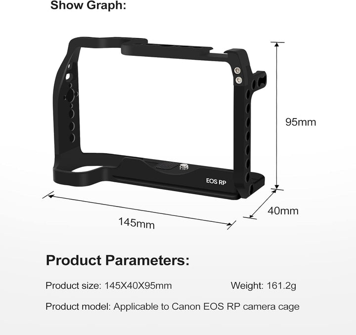 EOS RP Kamerakäfig, EOS RP Käfig für Canon EOS RP Kameratasche Camera Rig Cold Shoe