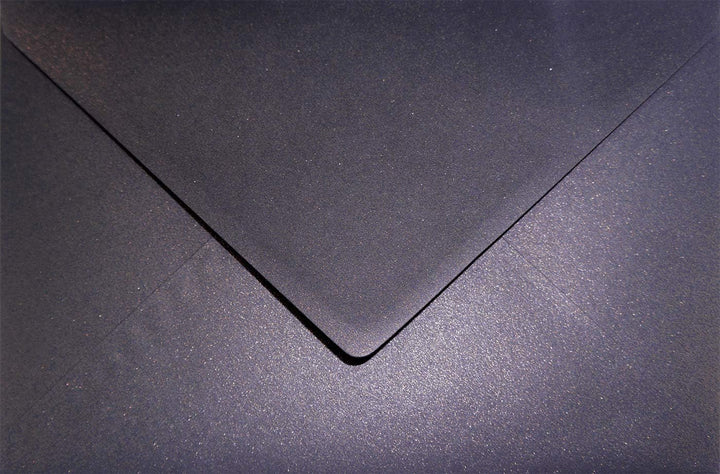 Netuno 250 Umschläge Perlmutt-Schwarz DIN C5 162x 229 mm 120g Aster Metallic Black Cooper schwarze P