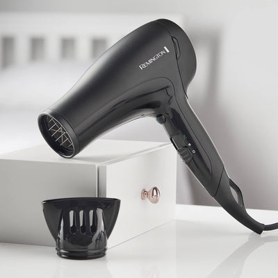 Remington Haartrockner Ionen [leicht & kompakt] Power Dry (2000 W, kompaktes Design, Stylingdüse, 3