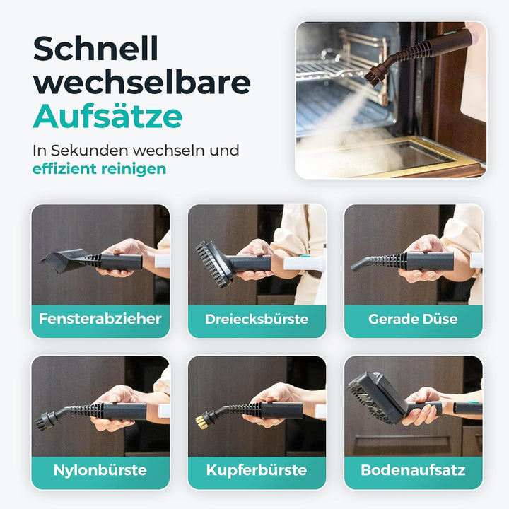 VENTRA® 2-in-1 Dampfreiniger - Handdampfreiniger &amp; Dampfmopp - 900ml VS2, VS2