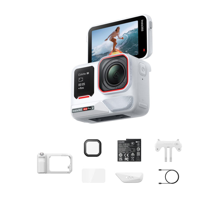 Insta360 Ace Pro 2 Polarweiss Limited Edition Xplorer Mist-Bundle – wasserdichte 8K Action-Cam, mit