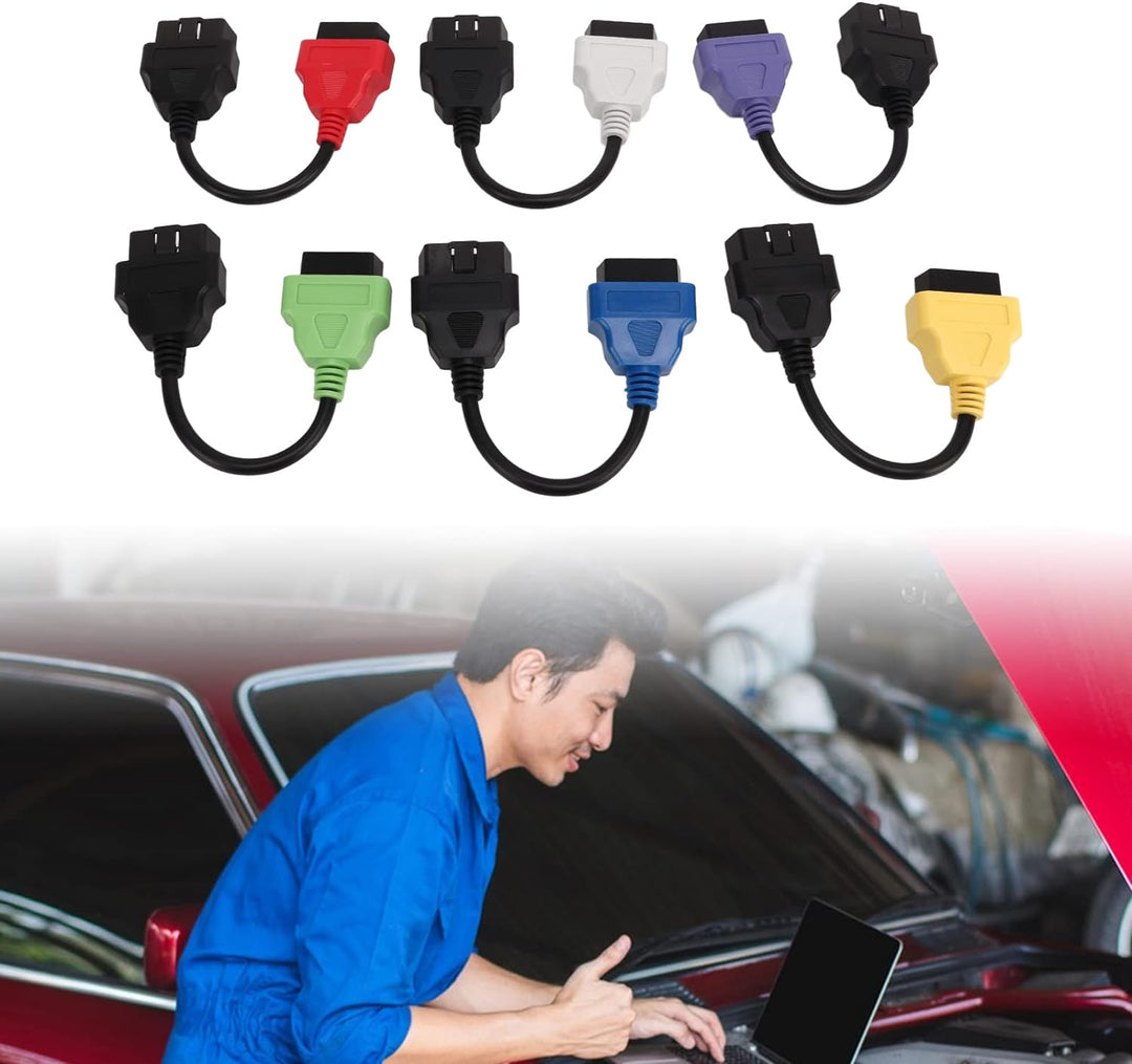 OBD2 Diagnosekabel, 6 Stück für Multi-ECU-Scan-Adapterkabel, OBD2-Diagnose-ECU-Scan-Tool-Kabel, Ersa