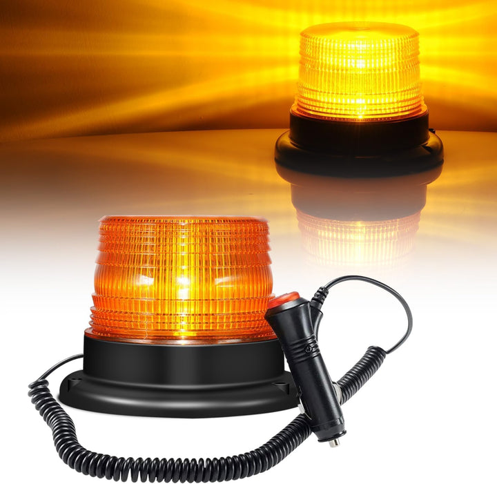 Dinfu Rundumleuchte 12V Magnet Gelb LED Warnleuchte Orange warnleuchte auto 24V Warnlicht für dach K