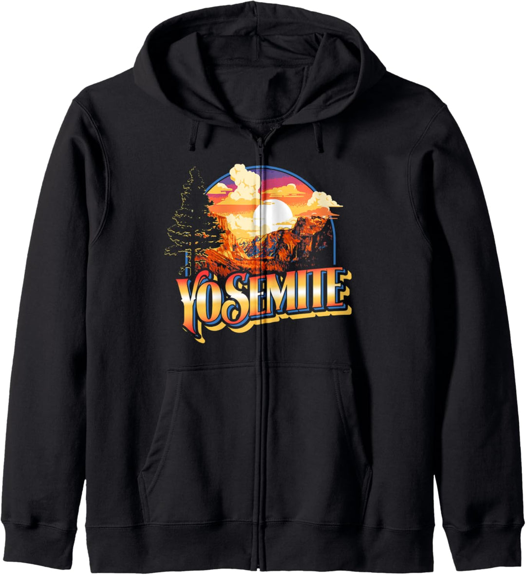 Yosemite National Park California Retro Yosemite Valley 80s Kapuzenjacke