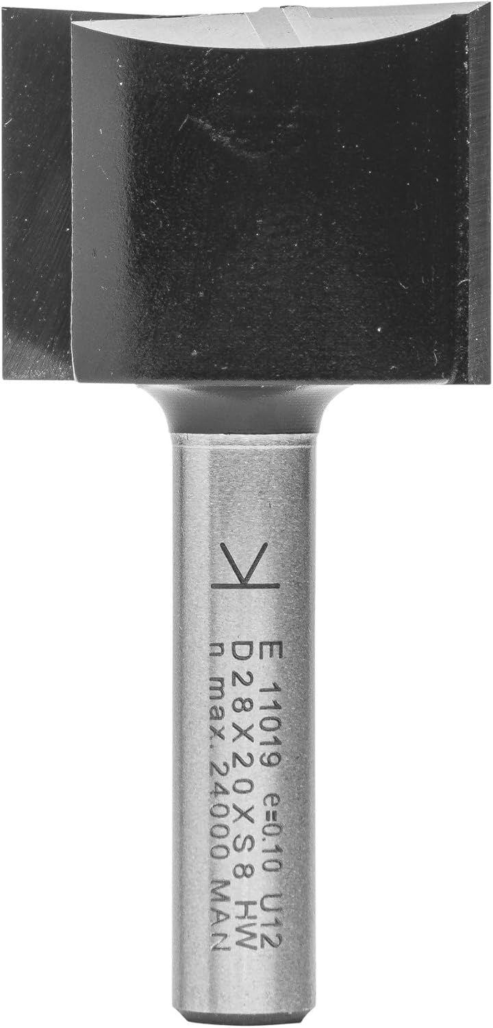 ENT 11019 Nutfräser HW, Schaft (S) 8 mm, Durchmesser (D) 28 mm, NL 20 mm, SL 32 mm, GL 52 mm, mit Ha