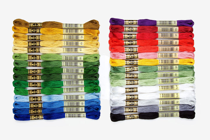 DMC Lot de 30 fils à broder pour décoration de vacances 8.7-Yards sortiert, 8.7-Yards sortiert