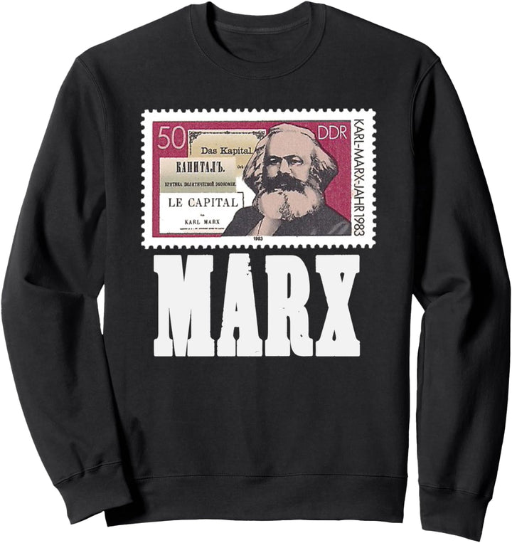Karl Marx, DDR, DDR, Briefmarke, Karl Marx Sweatshirt