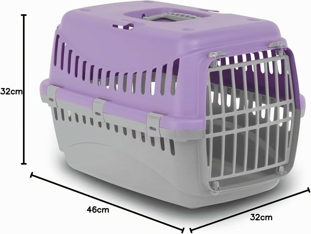 MP Bergamo - Transportkorb Gipsy 50 Tür aus Kunststoff für Katzen, 5 kg, Farbe: lila