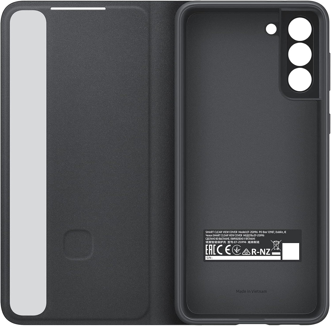 Samsung Clear View Smartphone Cover EF-ZG996 für Galaxy S21+ 5G Flip Cover, Handy-Hülle, extra-dünn,