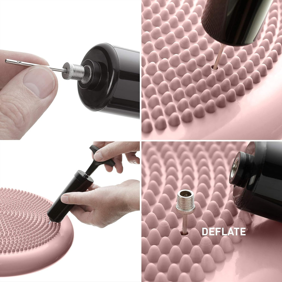 BODYMATE Ballsitzkissen inkl. Pumpe 34cm Durchmesser - Balance-Kissen, Luftkissen, Balance Pad, Nopp