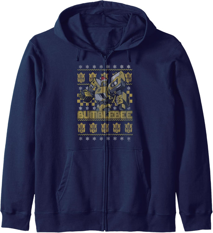 Transformers Christmas Bumblebee Ugly Sweater Kapuzenjacke