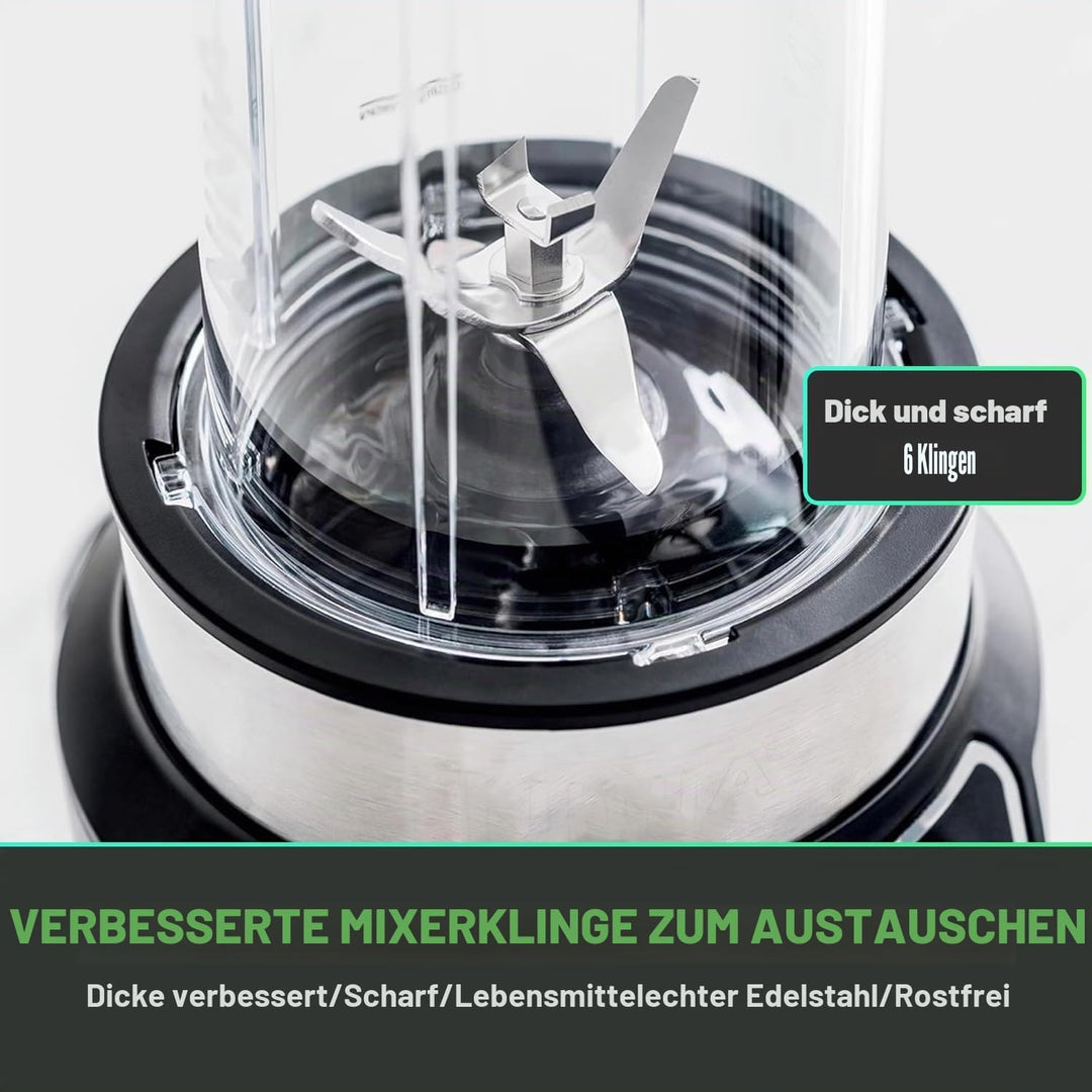 7 Lamellen Extraktor-Messer für Nutri Ninja Mixer, kompatibel mit folgenden Modellen: Nutri Ninja BL