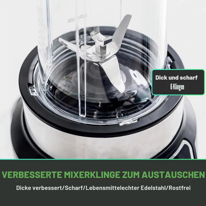 7 Lamellen Extraktor-Messer für Nutri Ninja Mixer, kompatibel mit folgenden Modellen: Nutri Ninja BL