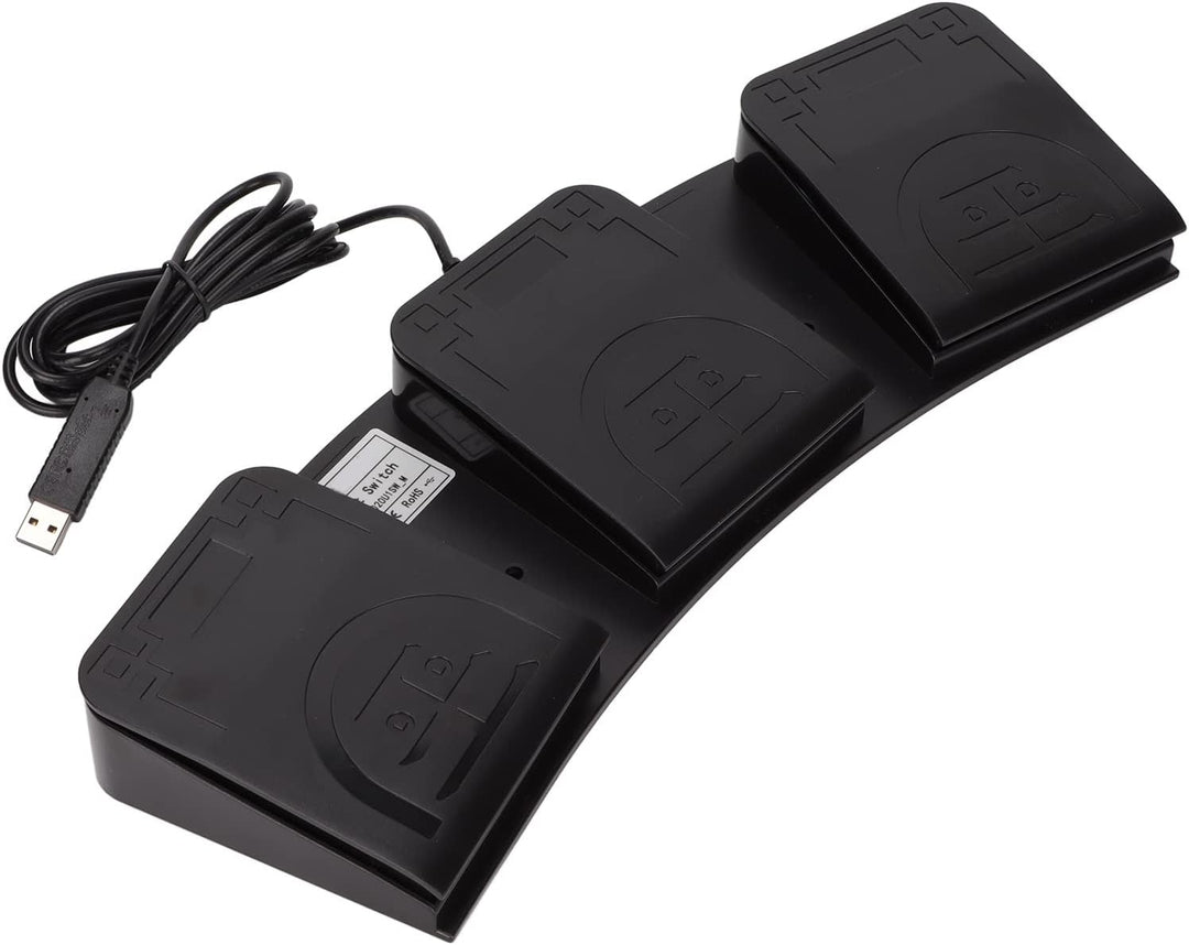 Bewinner USB Fussschalter Aktionsschalterpedal, 3 Tasten MIDI Controller Fussschaltersteuerung Angep