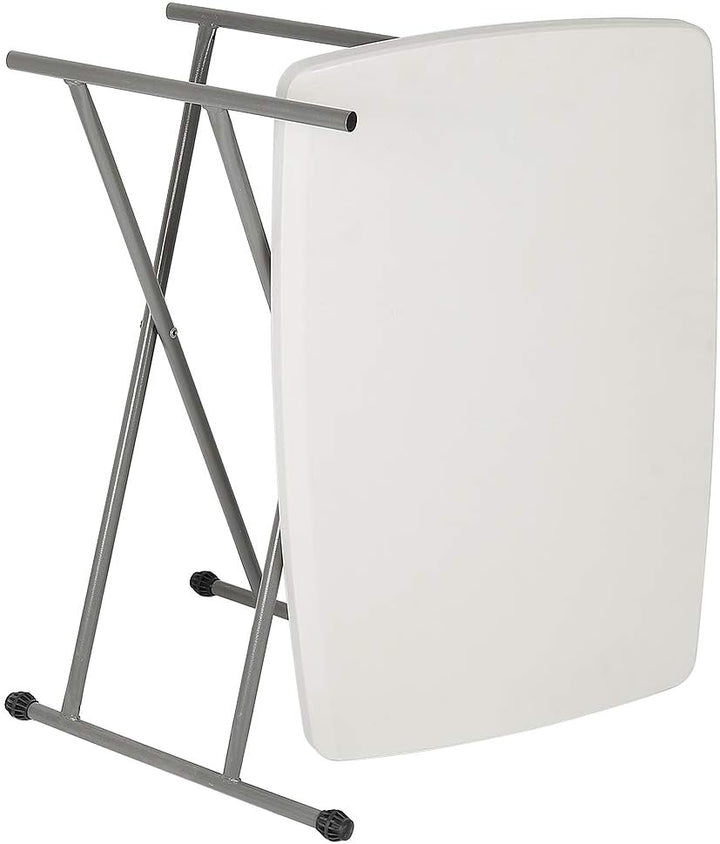 Klapptisch, Campingtisch, 76 cm, kompakter und klappbarer Tisch, verstellbar, weiss, Material: HDPE,