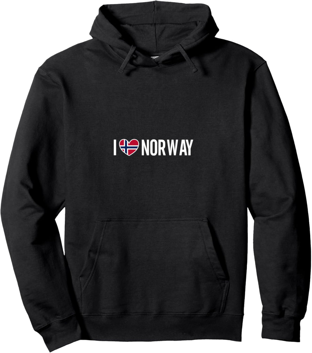 i love Norway Norwegen Norweger Fahne Flagge Norwegisch Pullover Hoodie