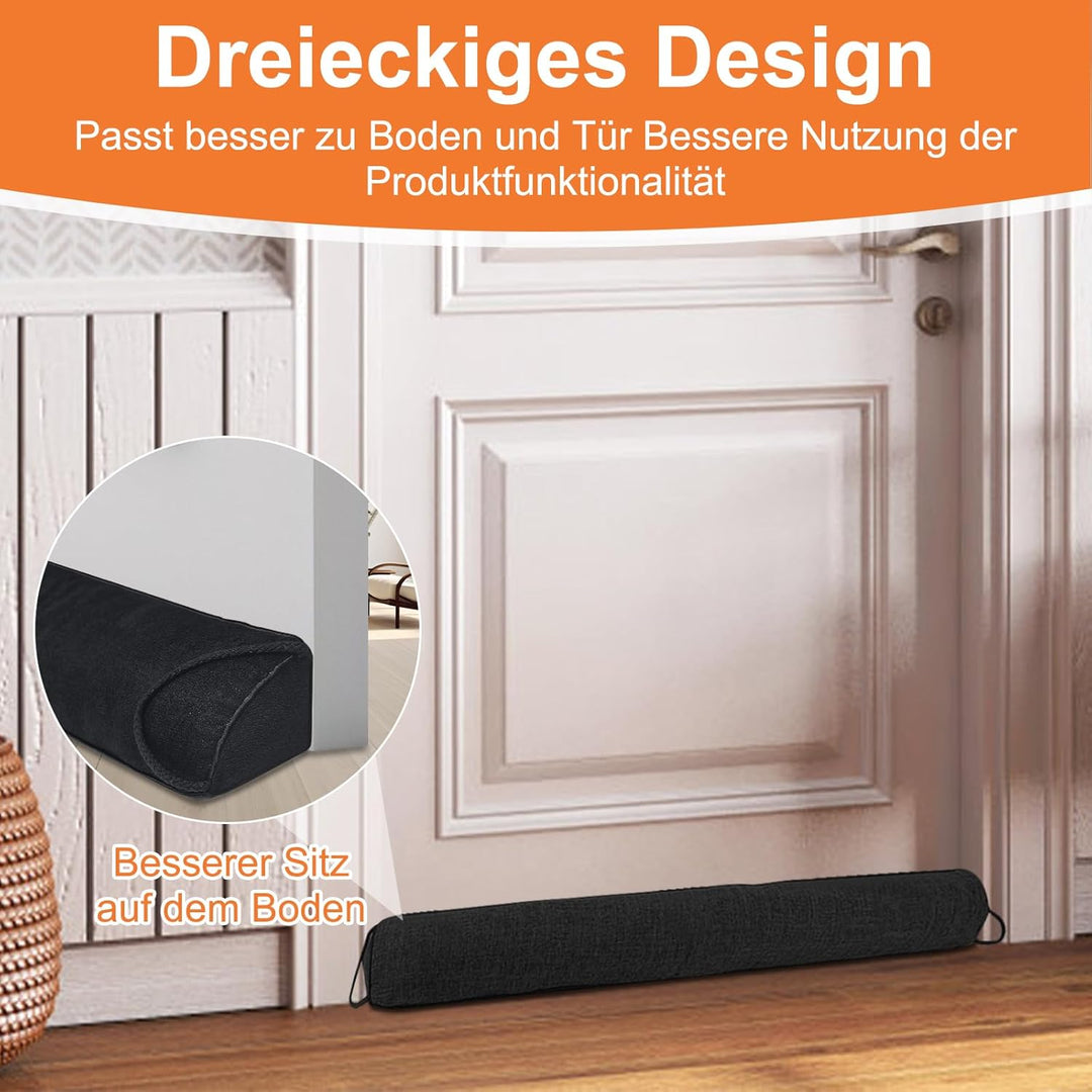 Zugluftstopper für türen,Schwerer Türzugstopper, 92 cm Zugluftstopper für Fenster Dreieck unter der