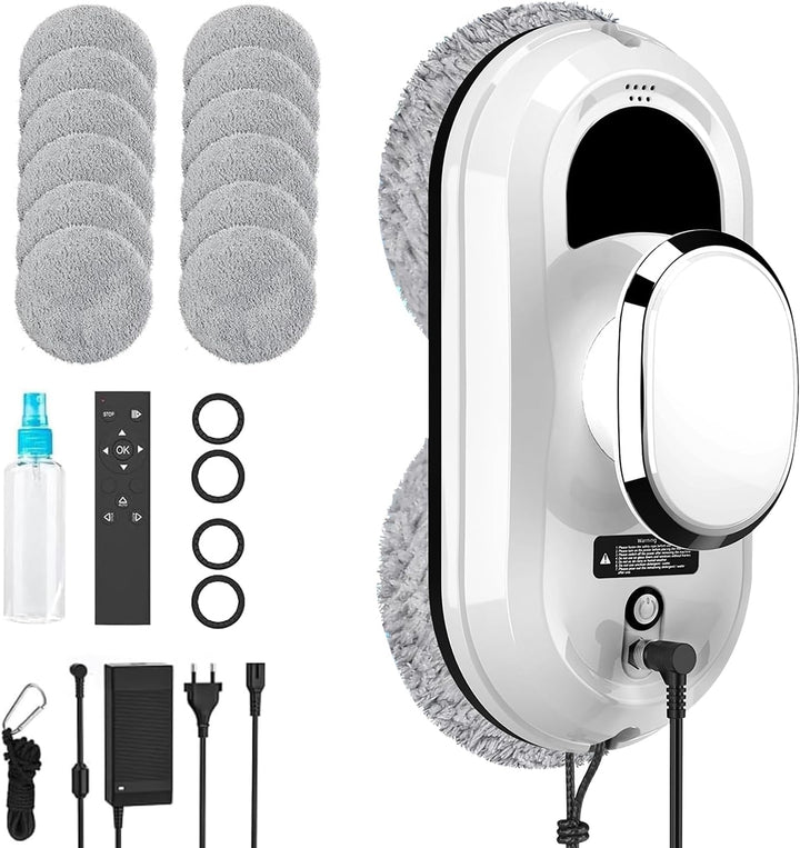 Fensterputzroboter, 5600Pa Elektrischer Fensterreiniger, Fensterroboter mit Fernbedienung und Kanten