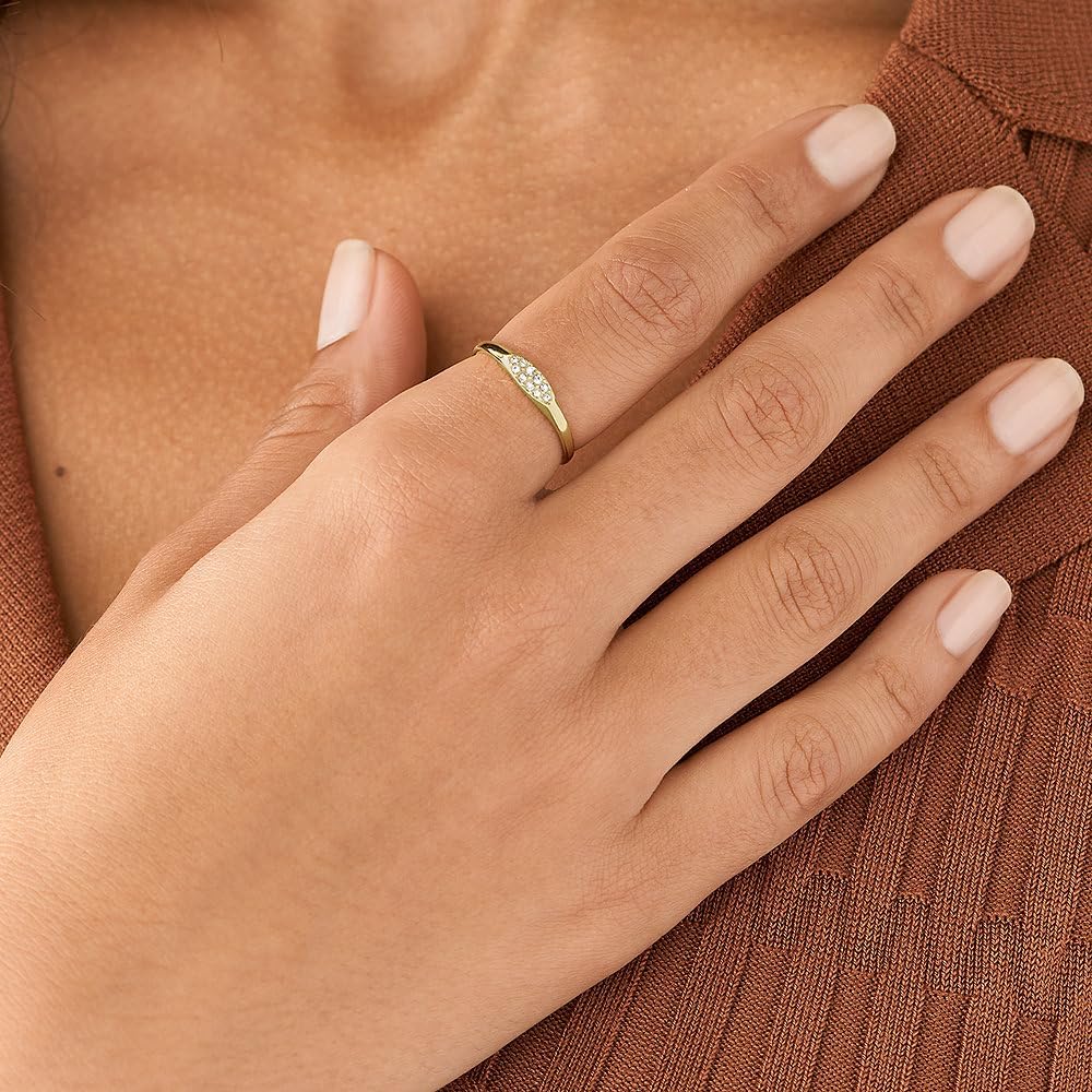 Fossil Damen Ring, All Stacked Up Gold-Tone Edelstahl Stapel Ring 5 Goldfarbe, 5 Goldfarbe