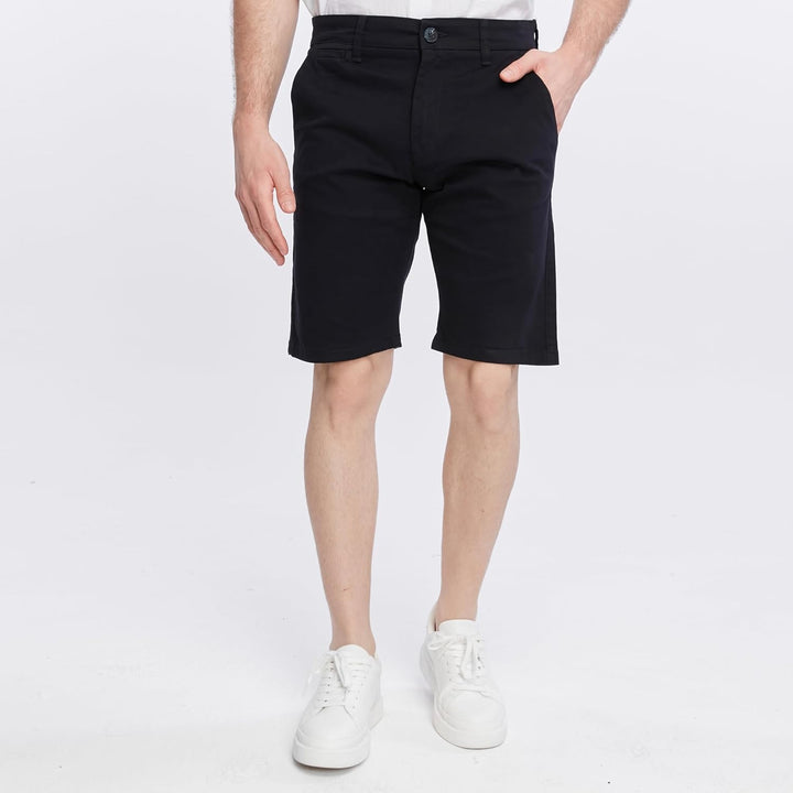 Xact Herren Premium massgeschneiderte Stretch Chino Shorts, 30W Navy