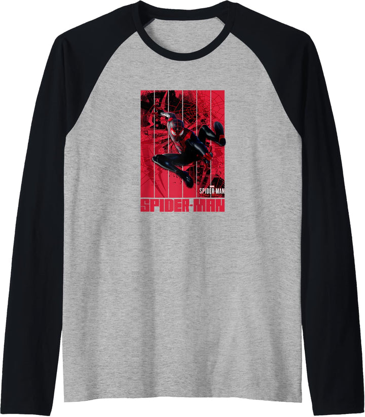 Marvel Spider-Man: Miles Morales Panels Raglan