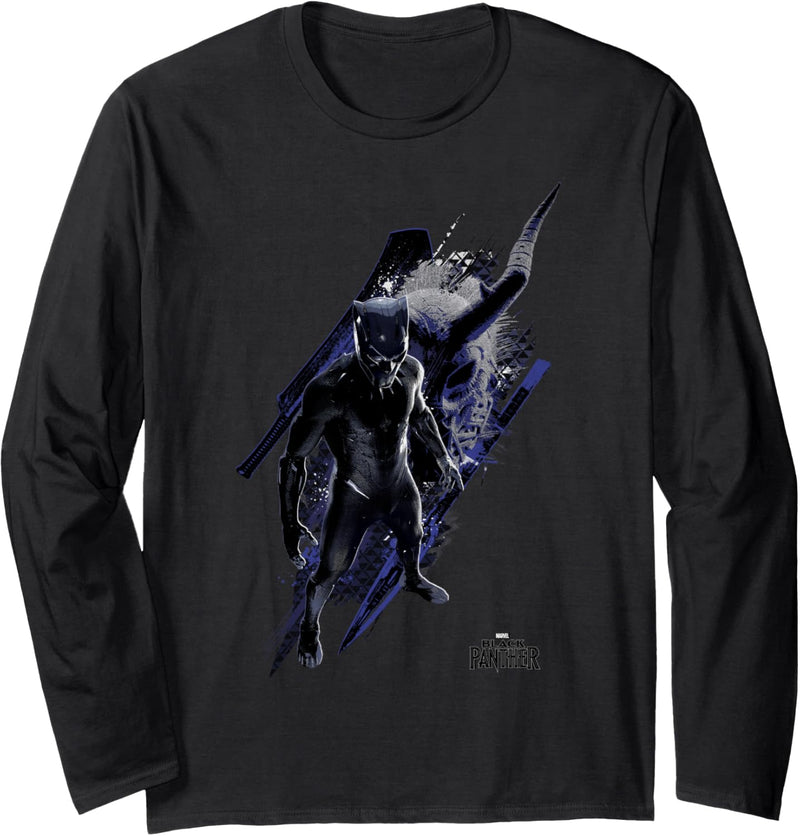 Marvel Black Panther Movie Paint Blades Langarmshirt