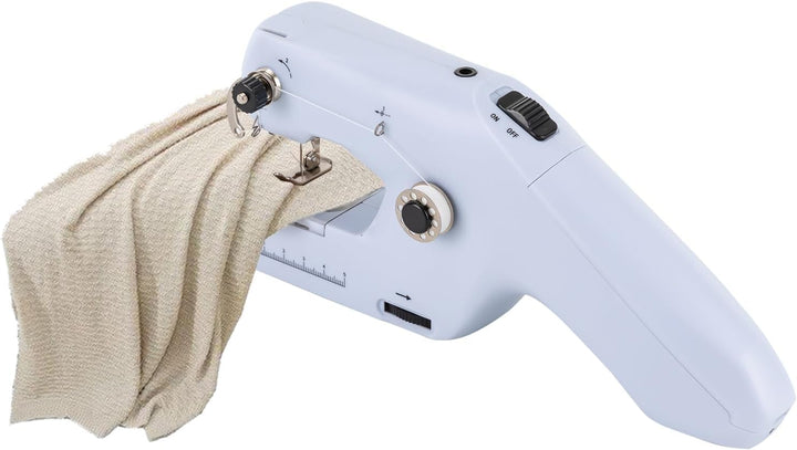 Elektrische Handnähmaschine mit Doppeleinfädelung, Tragbare Mini Nähmaschine, DIY-Haushalt Nähmaschi