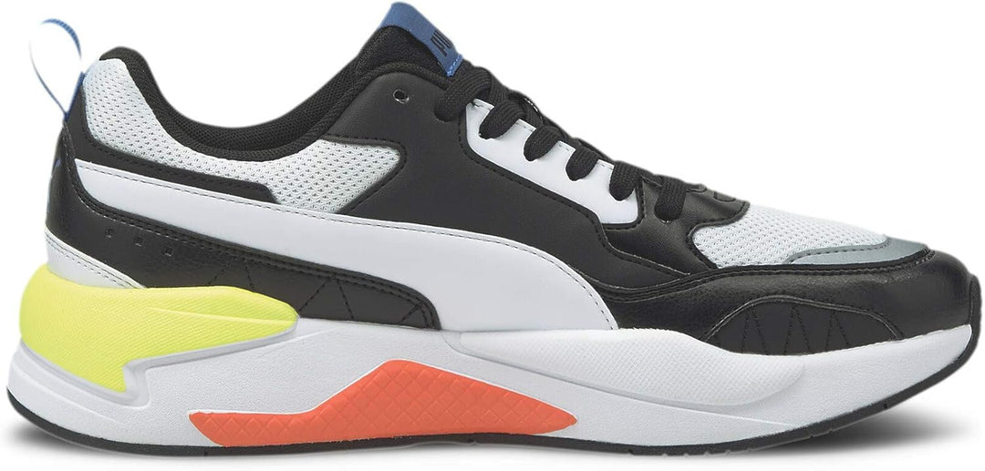 PUMA Unisex X-RAY 2 Square Sneaker, Puma Black Puma White Star Sapphire Soft Fluo Yellow