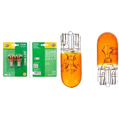 Hella 8GA 006 841-133 Glühlampe - PY21W - Long Life up to 3x longer lifetime - 12V - 21W - Blister -